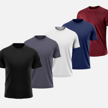 Load image into Gallery viewer, Plain Pack of 5 Quick Dry T-Shirt