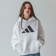 Load image into Gallery viewer, Adidas Bold Logo White Hoodie