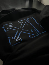 Load image into Gallery viewer, Cross-Blue Black Hoodie