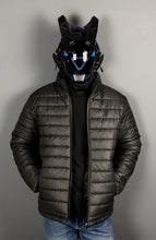 Load image into Gallery viewer, Stand Collar Black Puffer Jacket