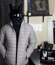 Load image into Gallery viewer, Stand Collar Silver Grey Puffer Jacket