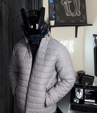 Load image into Gallery viewer, Stand Collar Silver Grey Puffer Jacket