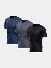 Load image into Gallery viewer, Plain Pack of 3 Quick Dry T-Shirt