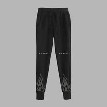 Load image into Gallery viewer, Fire Black Hoodie tracksuit