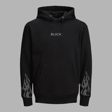 Load image into Gallery viewer, Fire Black Hoodie tracksuit