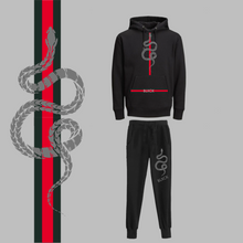 Load image into Gallery viewer, Black x Guxci Hoodie Tracksuit