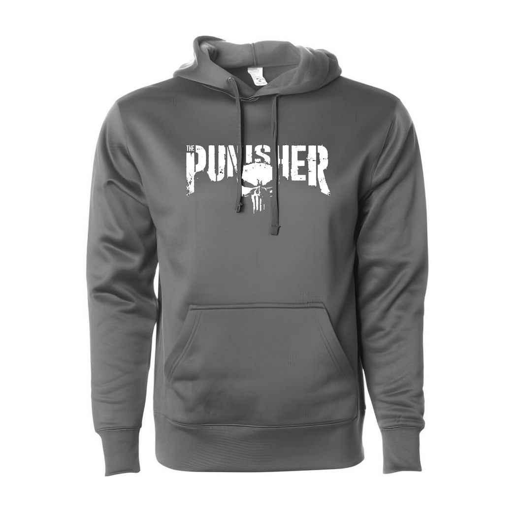 Punisher Grey Poly Fleece Hoodie