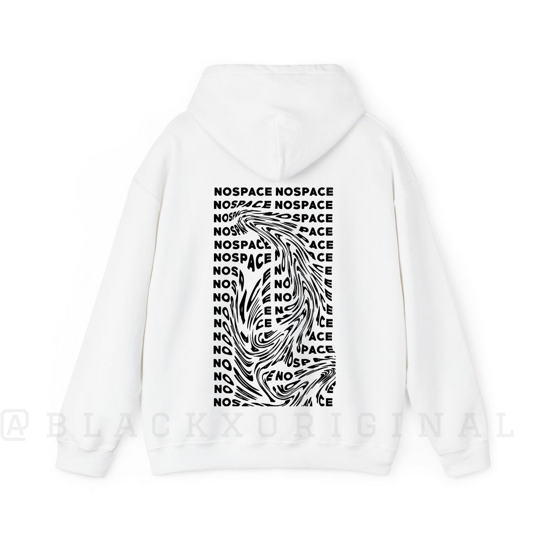 No Space White Hoodie