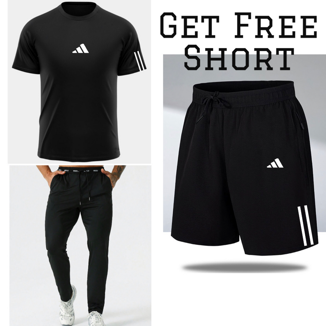 Adidas Black Quick Dry Tracksuit