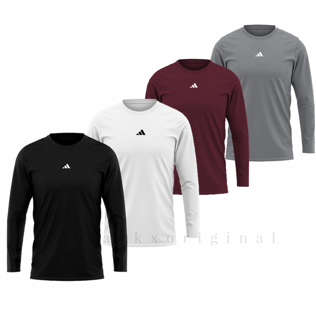 Adidas Pack of 4 Full Sleeve Quick Dry T-Shirt