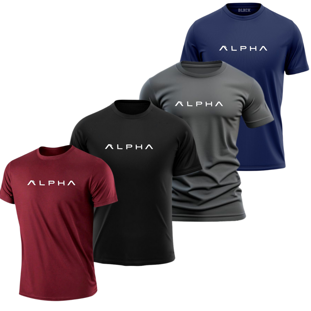 Alpha Pack of 4 Quick Dry T-Shirt