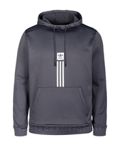 Load image into Gallery viewer, Adidas Strips Black QuickDry Hoodie

