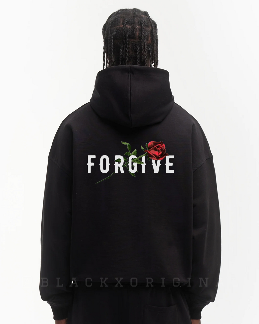 Forgive Black Oversized Hoodie