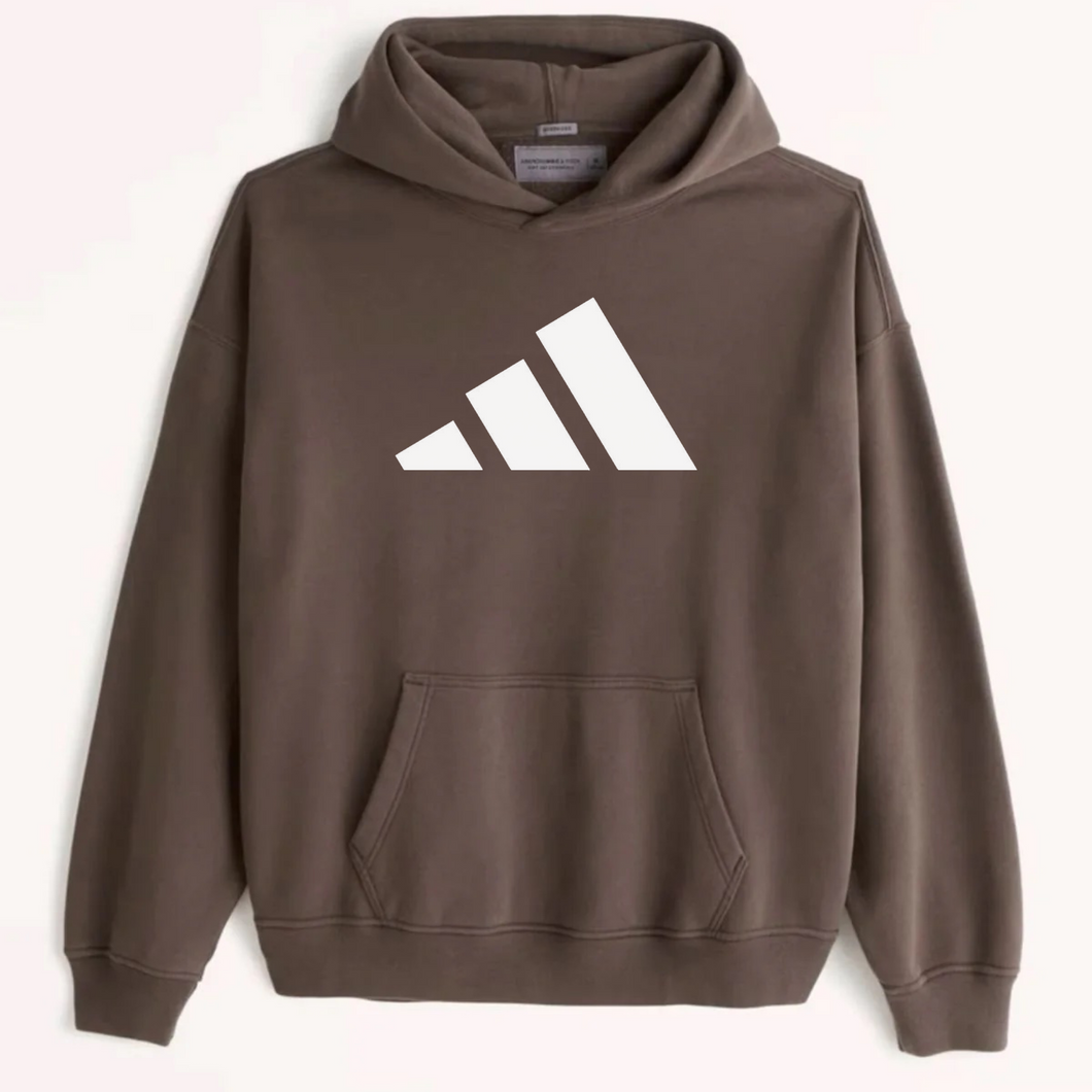 Adidas Bold Logo Brown Hoodie