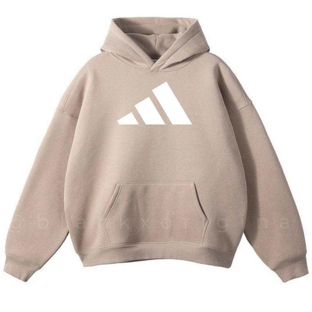 Adidas Bold Logo Beige Hoodie