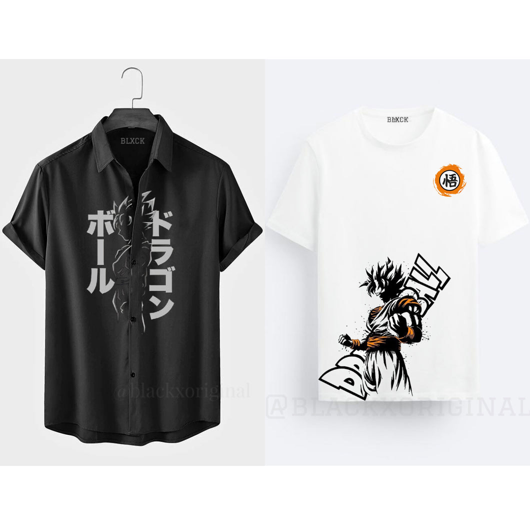 Saiyan Shirt & DBZ White Tee