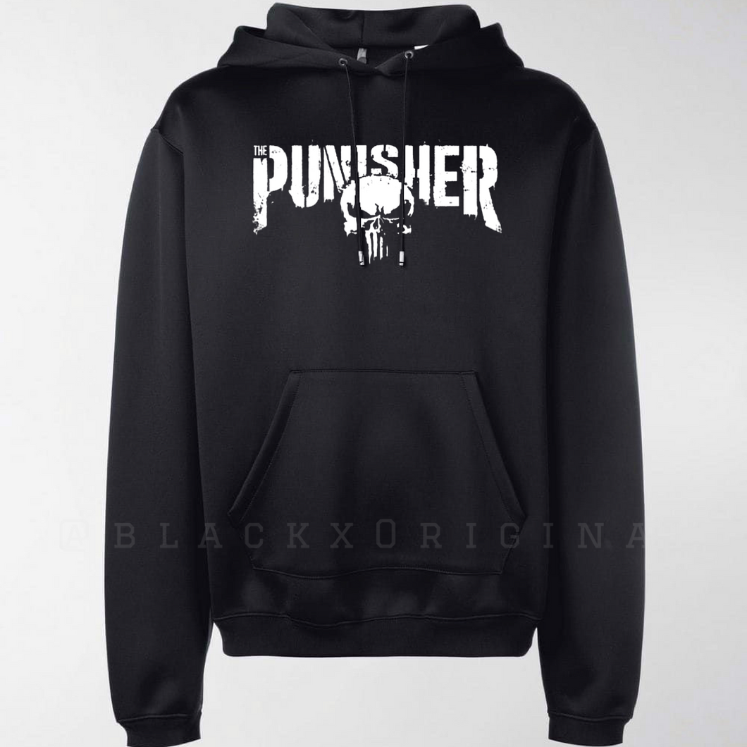 Punisher Black Poly Fleece Hoodie