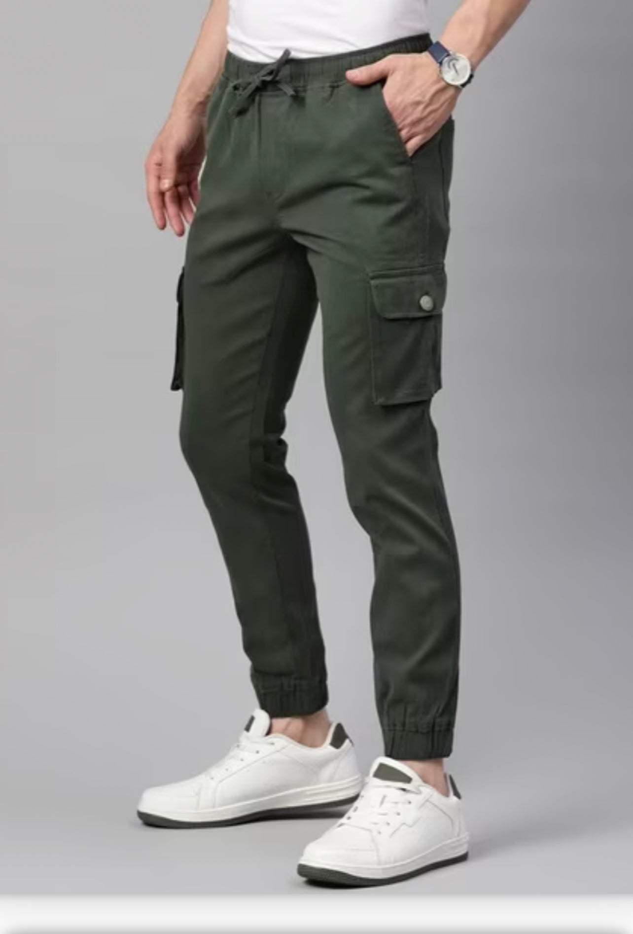 6 Pocket Cargo Trouser Olive | Buy 6 Pocket Cargo Trouser Olive – BLACK ...