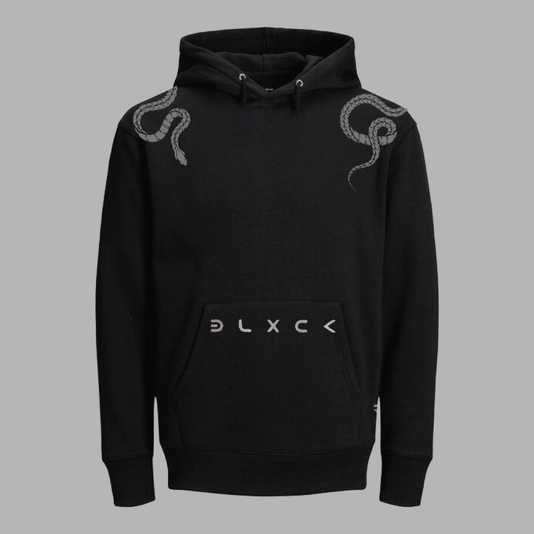 Reflective Snake Black Hoodie