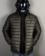 Load image into Gallery viewer, Stand Collar Black Puffer Jacket
