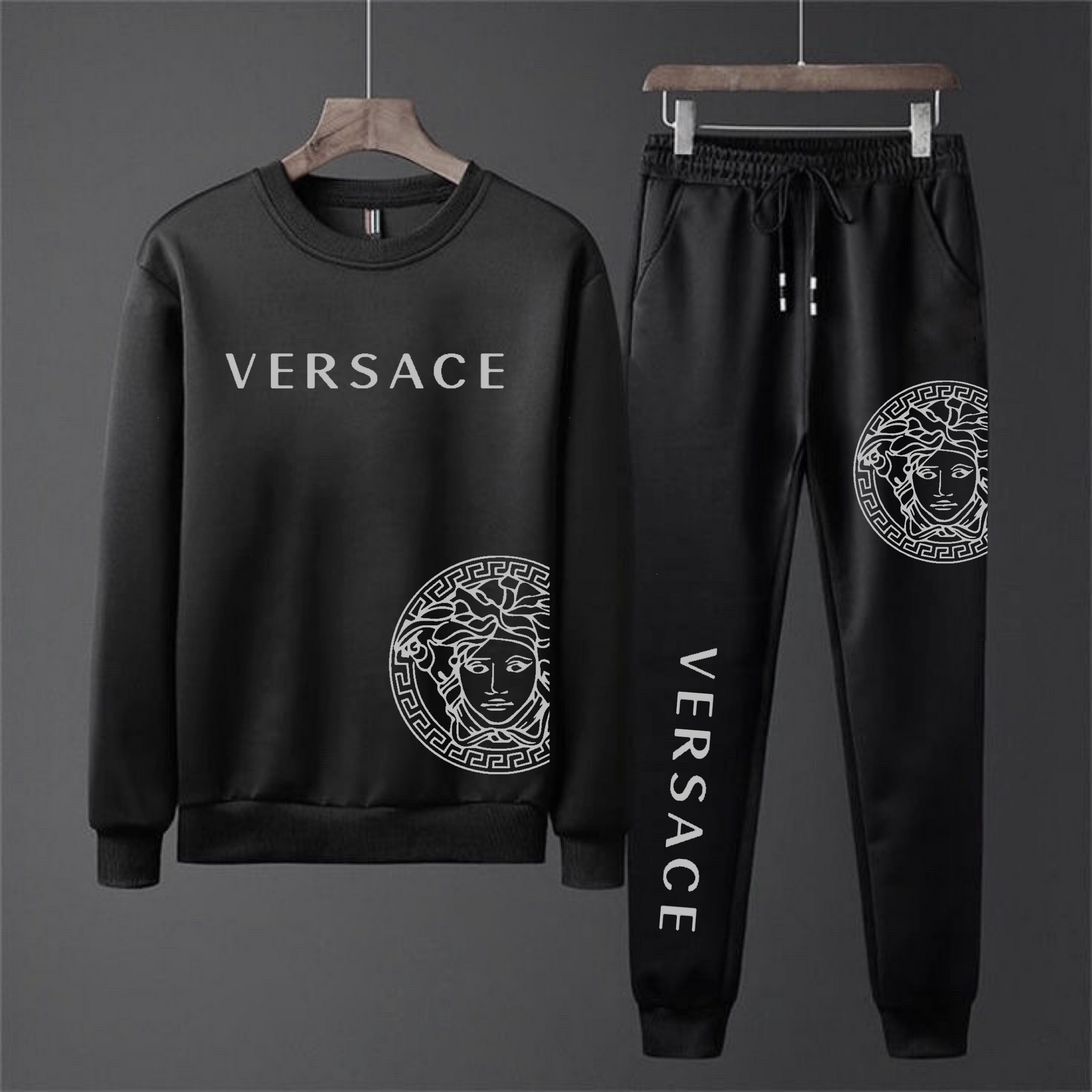 Versace black tracksuit online