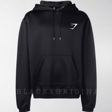 Load image into Gallery viewer, Gym Shark Black Poly Fleece Hoodie
