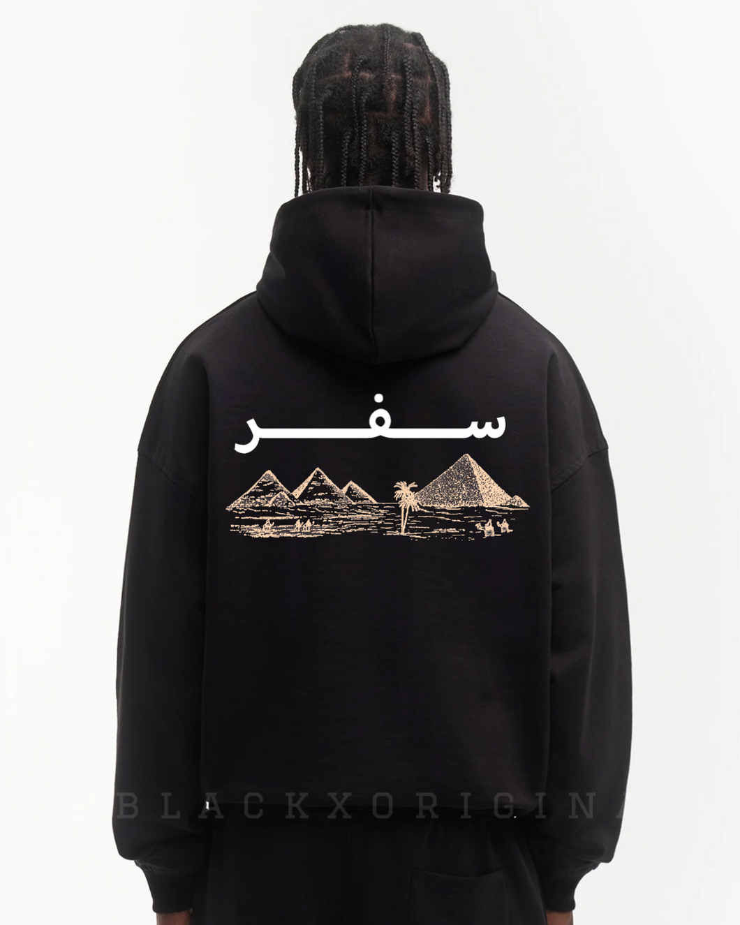 Safar Black Oversized Hoodie