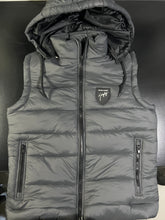 Load image into Gallery viewer, Sleeveless Grey Parachute Gilt Jacket
