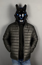 Load image into Gallery viewer, Stand Collar Black Puffer Jacket
