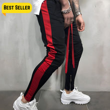 Load image into Gallery viewer, Black Red Panal Trouser
