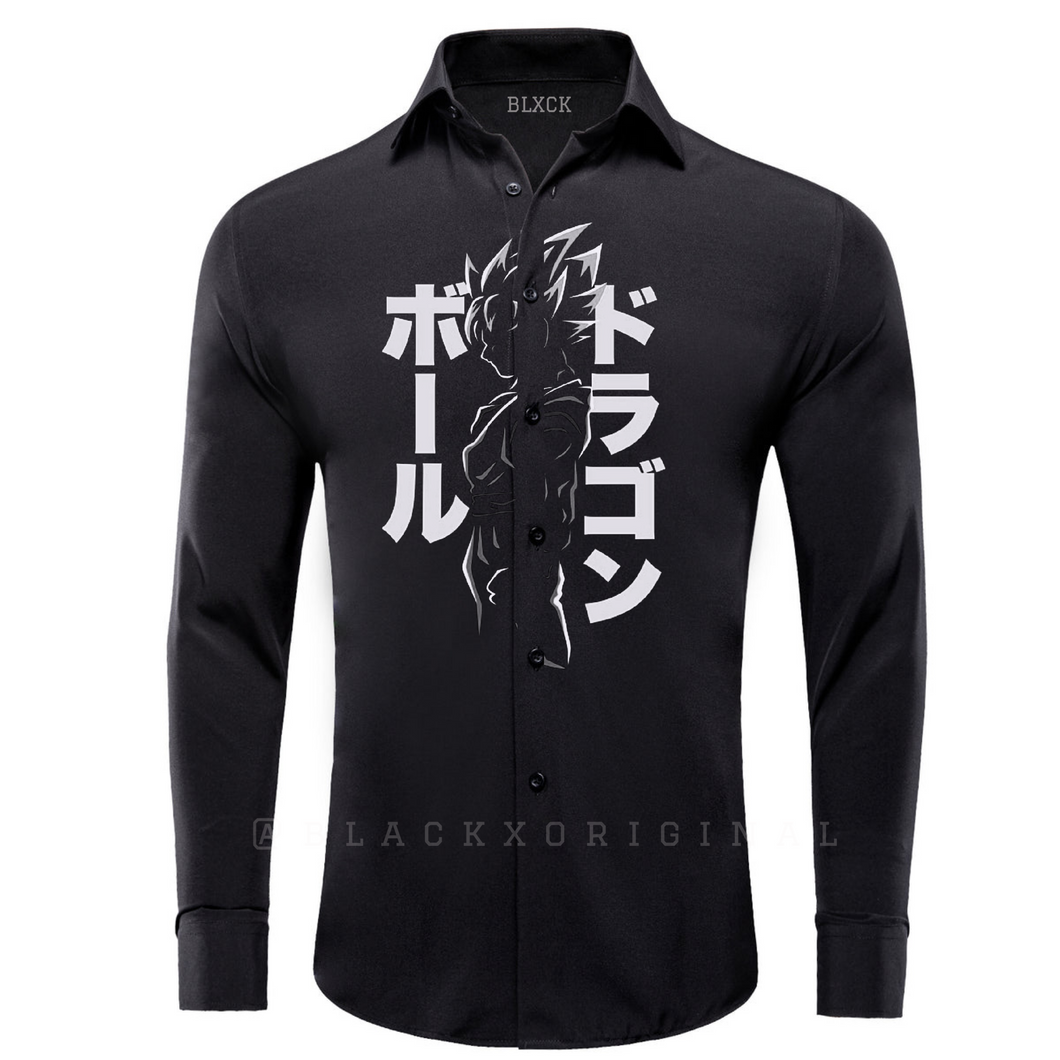 Saiyan Full Black Shirt